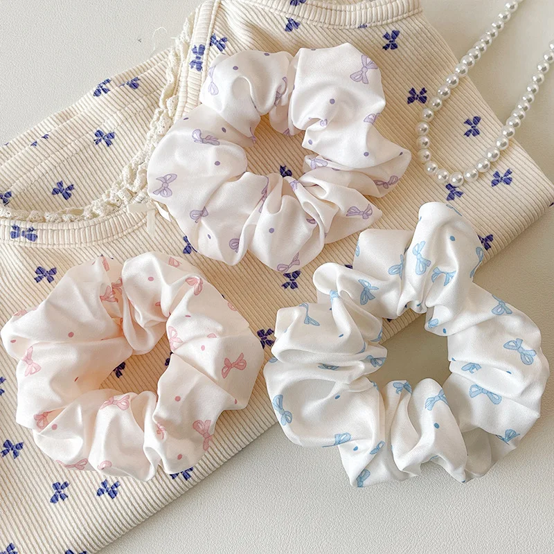 Satin Bow Tie - 1PC Sweet Bow-patterned Satin Scrunchies, Cute