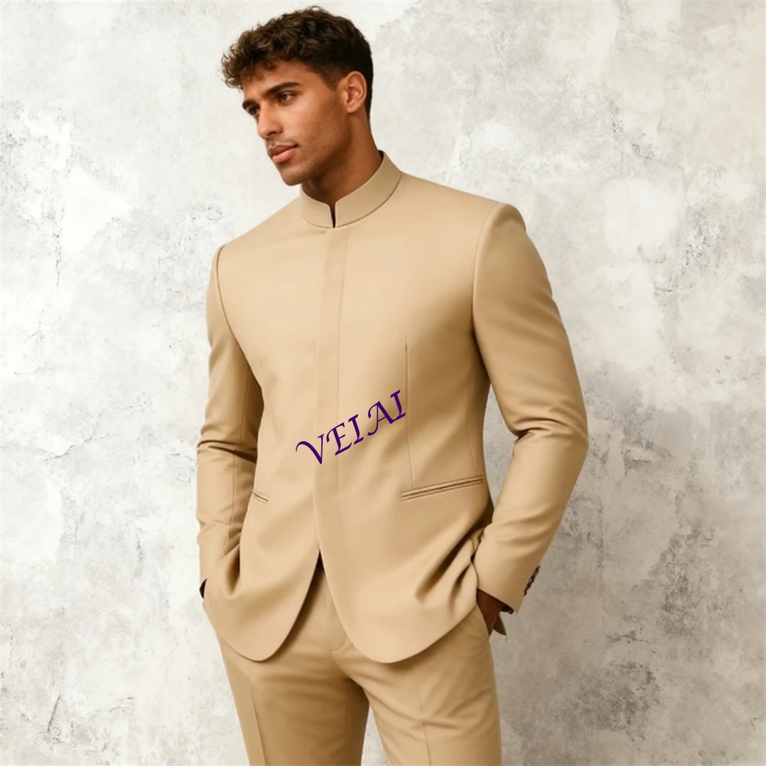 Men'S Formal Attire - CustomizedStand Collar 2-Piece Suit Attire for