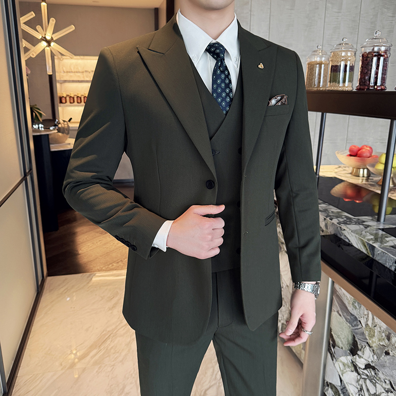 Men's suit three-piece busines - Men Formal Wear Top 리뷰 및 가격