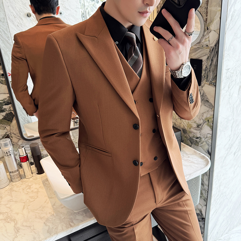 Men's suit three-piece busines - Men Formal Wear Top 리뷰 및 가격