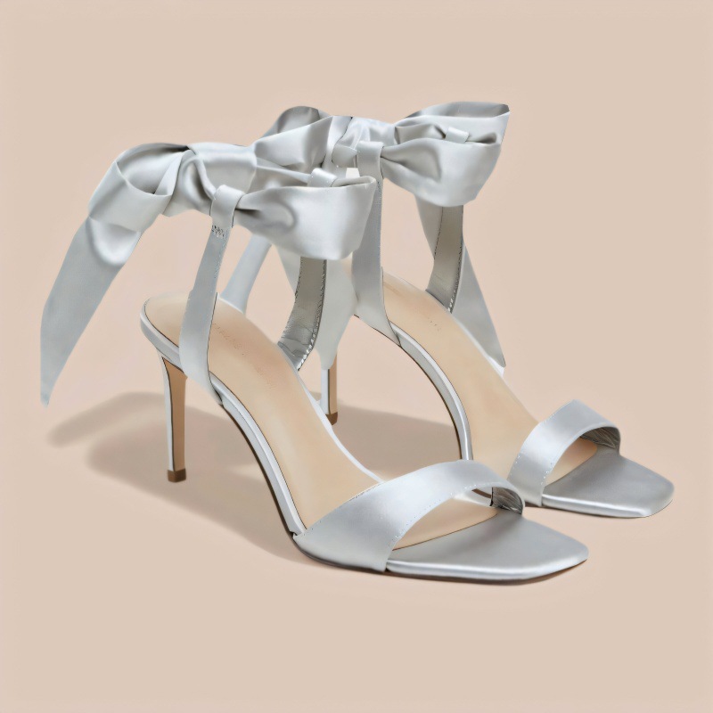 2026 Women's Silver Satin Fabr - Satin Bow Tie 리뷰 및 가격