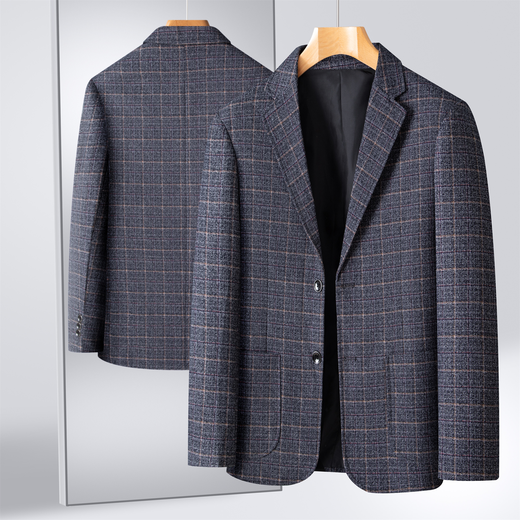 Striped Suit Men's Plaid Suit  - Men Formal Wear Top 리뷰 및 가격