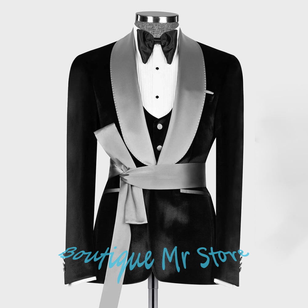 Men's Black Velvet Tuxedo Suit - Men'S Formal Attire 리뷰 및 가격