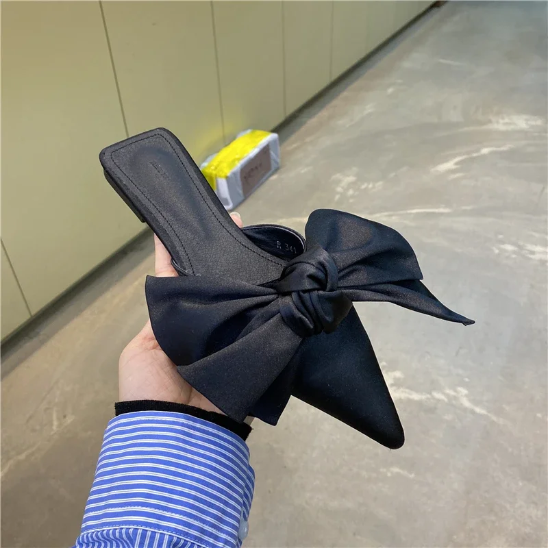 Women Sandals Oversize Bowtie  - Satin Bow Tie 리뷰 및 가격