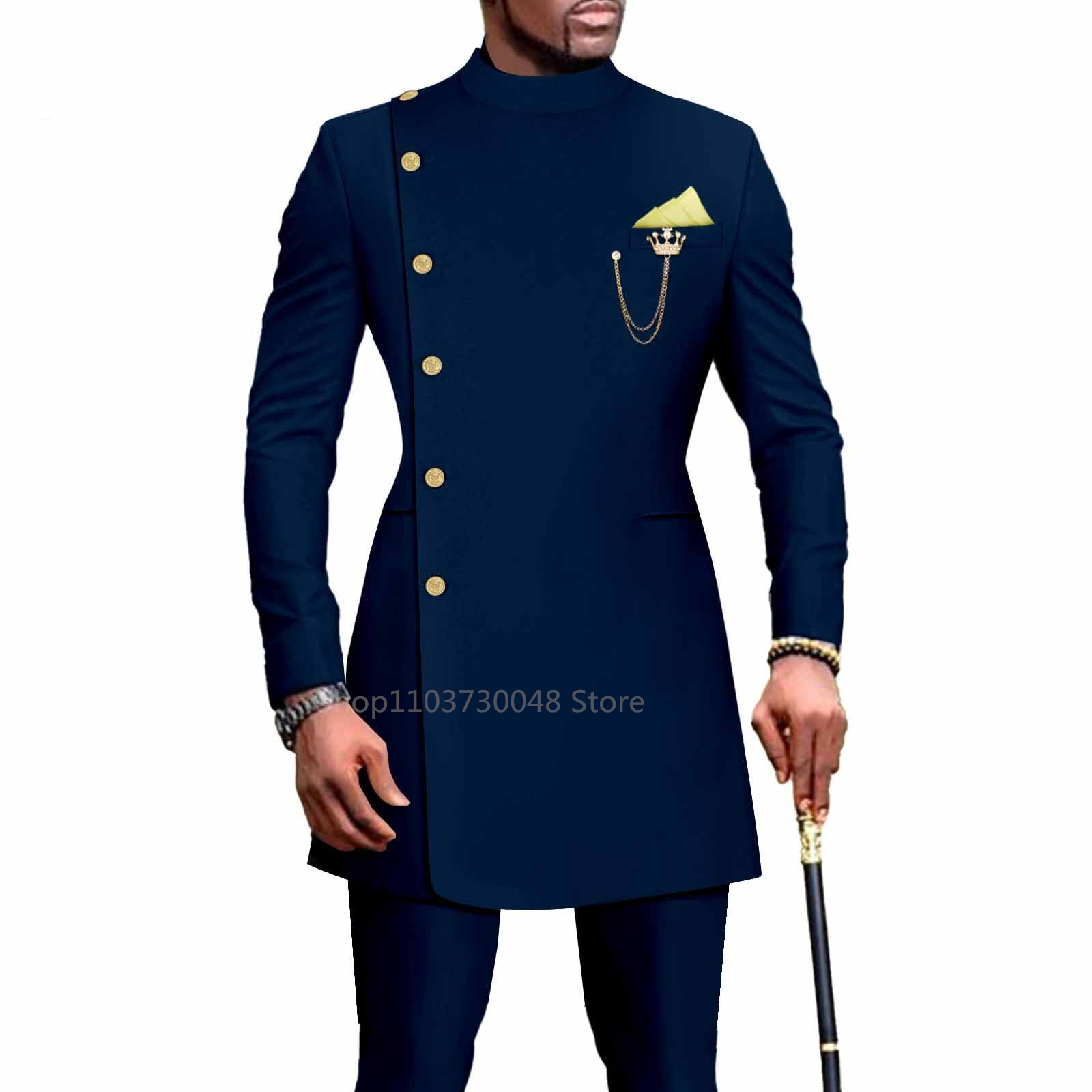 African Design Slim Fit 2 Piec - Wool Suit Jacket 리뷰 및 가격