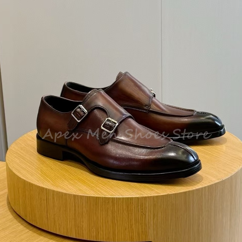 Fashion Cow Leather Buckle Mon - Men'S Formal Wear For Office 리뷰 및 가격