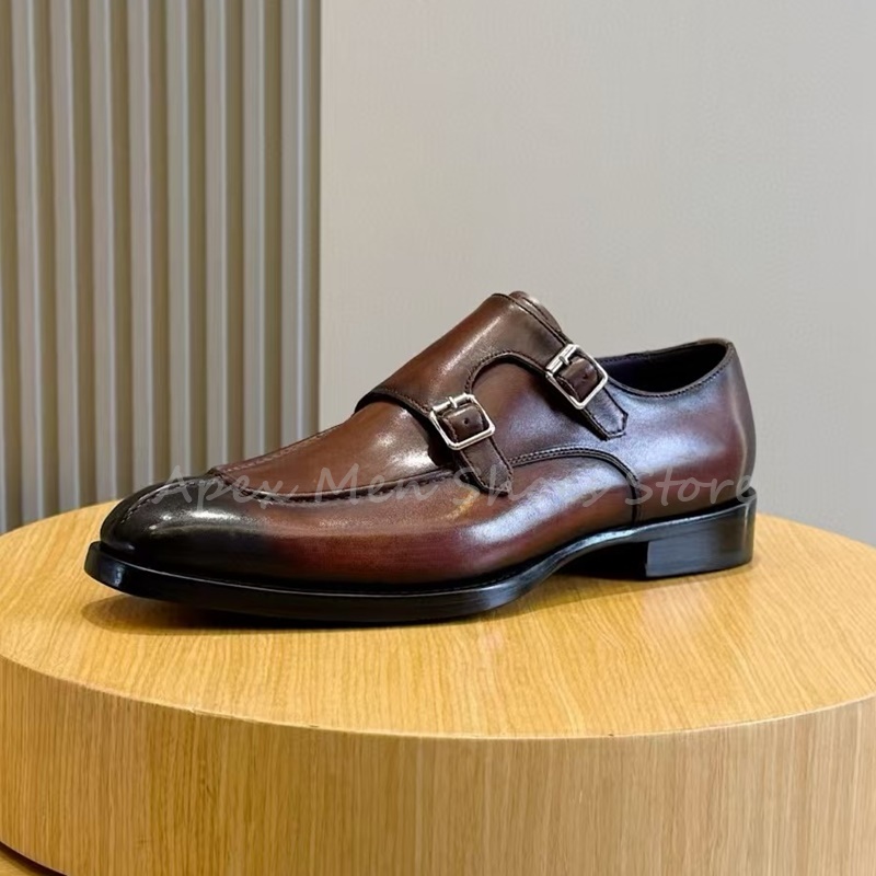 Fashion Cow Leather Buckle Mon - Men'S Formal Wear For Office 리뷰 및 가격