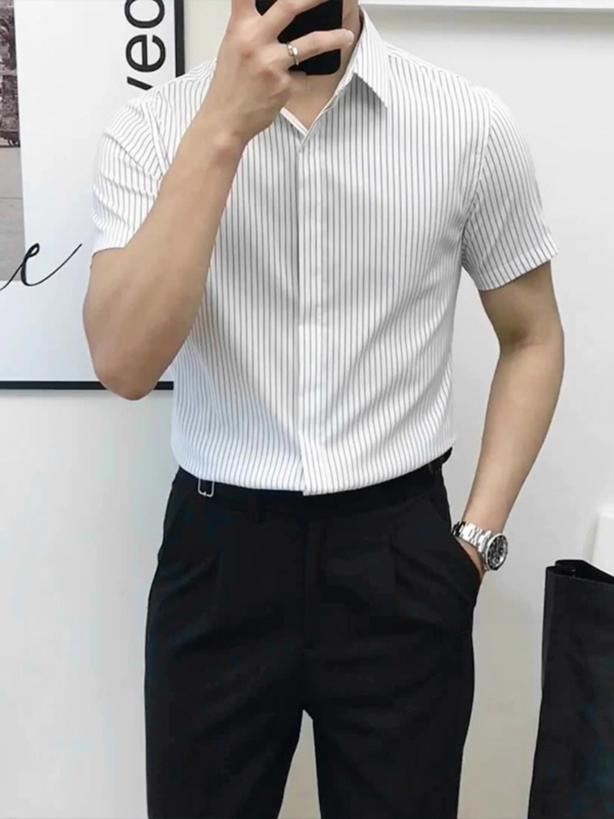 Slim Fit Striped ort Sve irt f - Men'S Urban Formal Wear 리뷰 및 가격