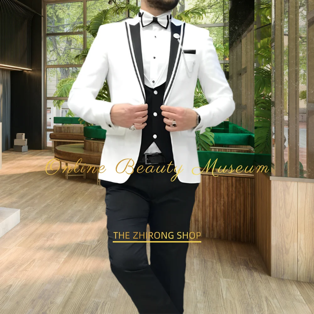 Men 3-Piece Suit (Jacket+Vest+ - Men'S Formal Attire 리뷰 및 가격