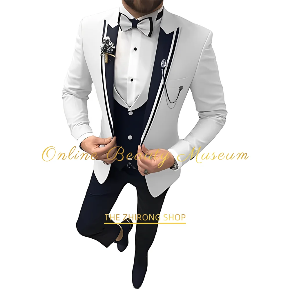 Men 3-Piece Suit (Jacket+Vest+ - Men'S Formal Attire 리뷰 및 가격