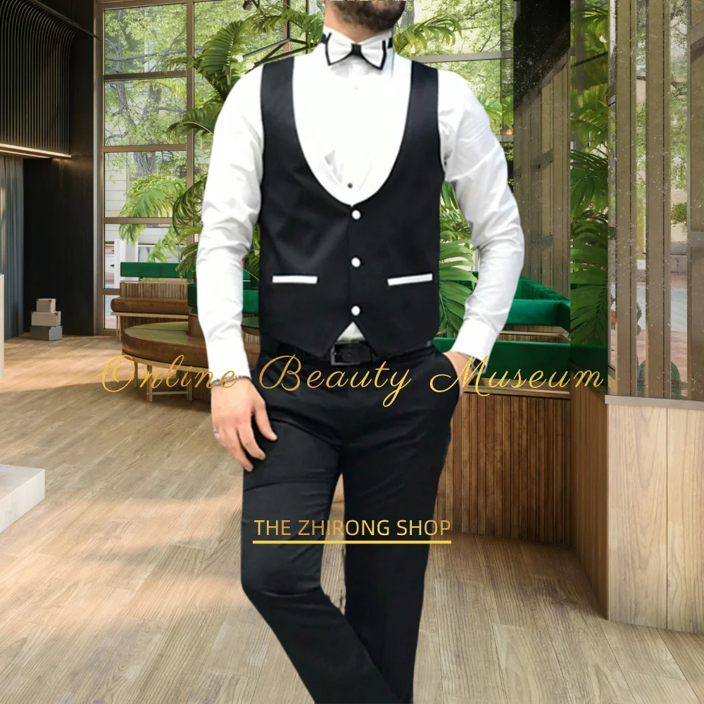 Men 3-Piece Suit (Jacket+Vest+ - Men'S Formal Attire 리뷰 및 가격