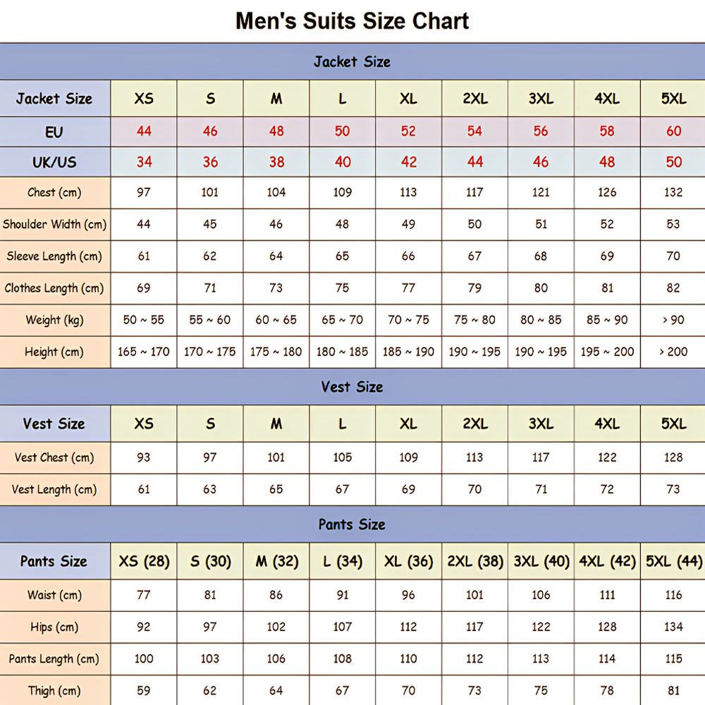 Men 3-Piece Suit (Jacket+Vest+ - Men'S Formal Attire 리뷰 및 가격