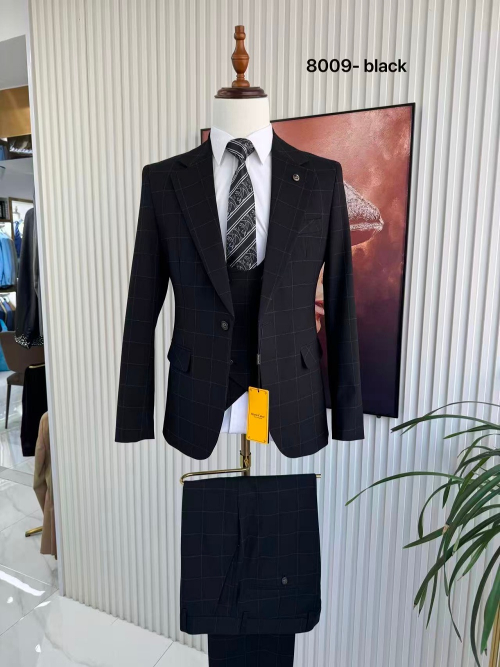 Men's Plaid Tuxedo 3 Pieces Ja - Men'S Formal Wear For Office 리뷰 및 가격