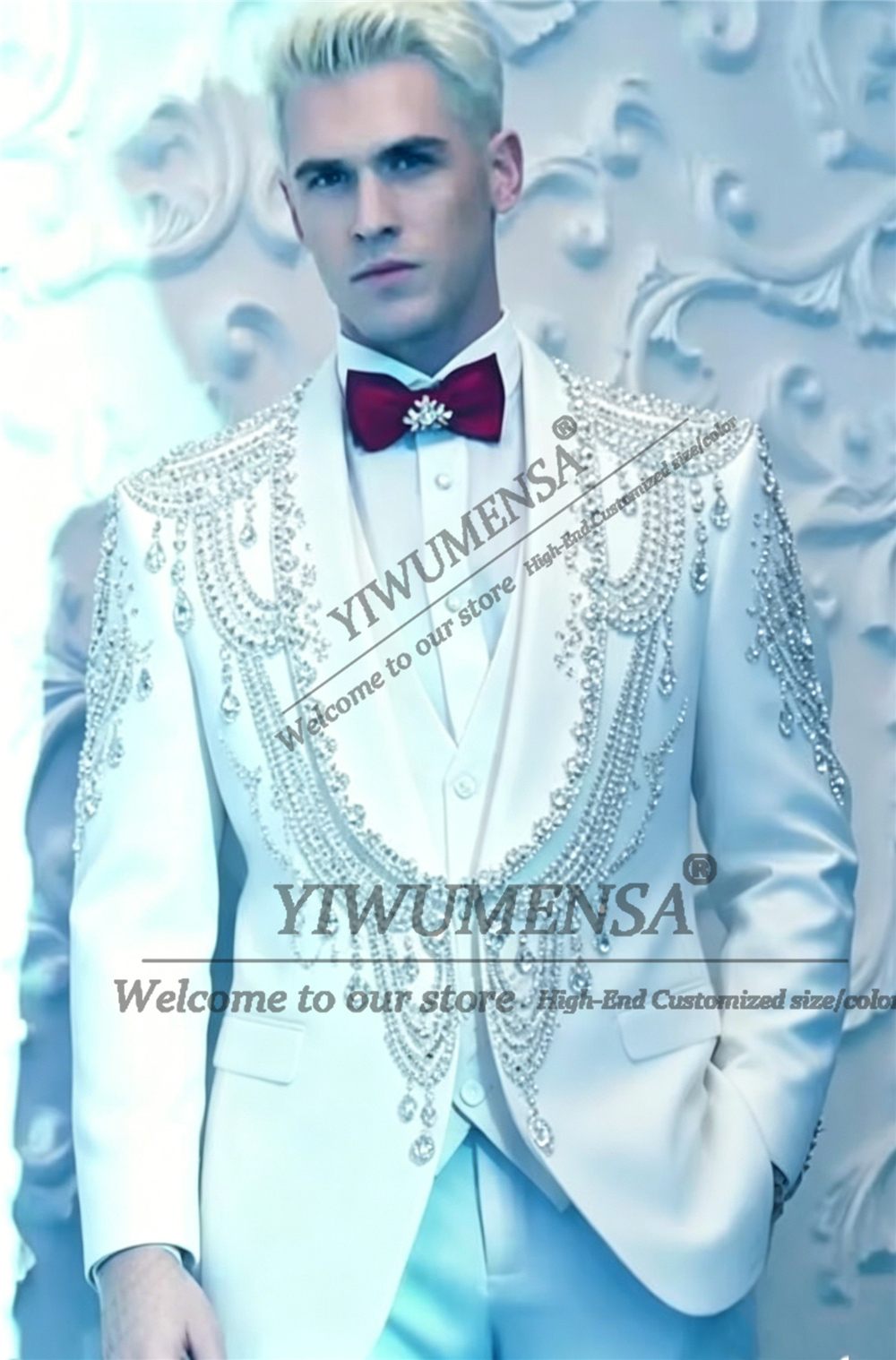 Male Fashion Beading Crystals  - Men'S Formal Attire 리뷰 및 가격