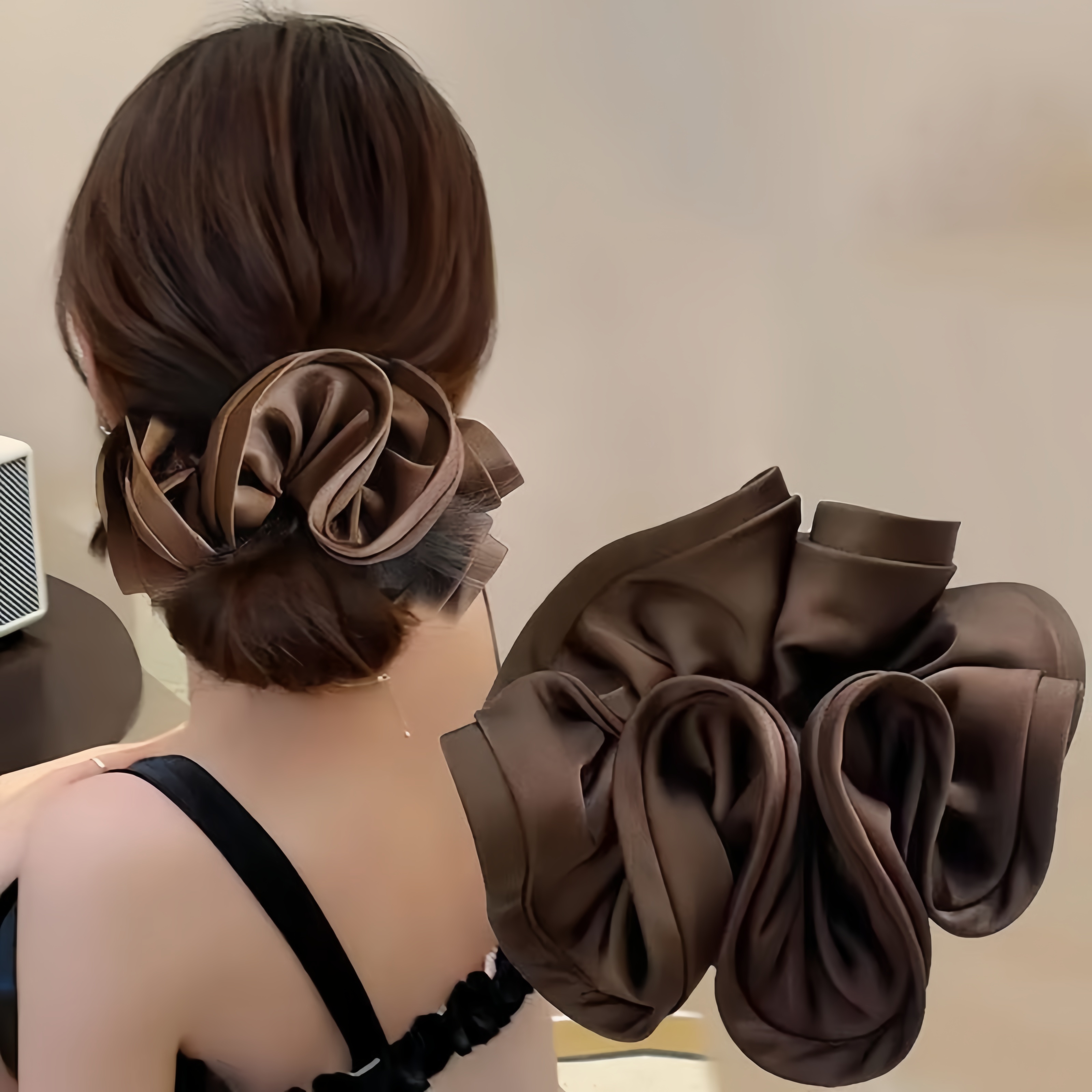 Korean Big Hair Tie Ribbon Scr - Satin Bow Tie 리뷰 및 가격