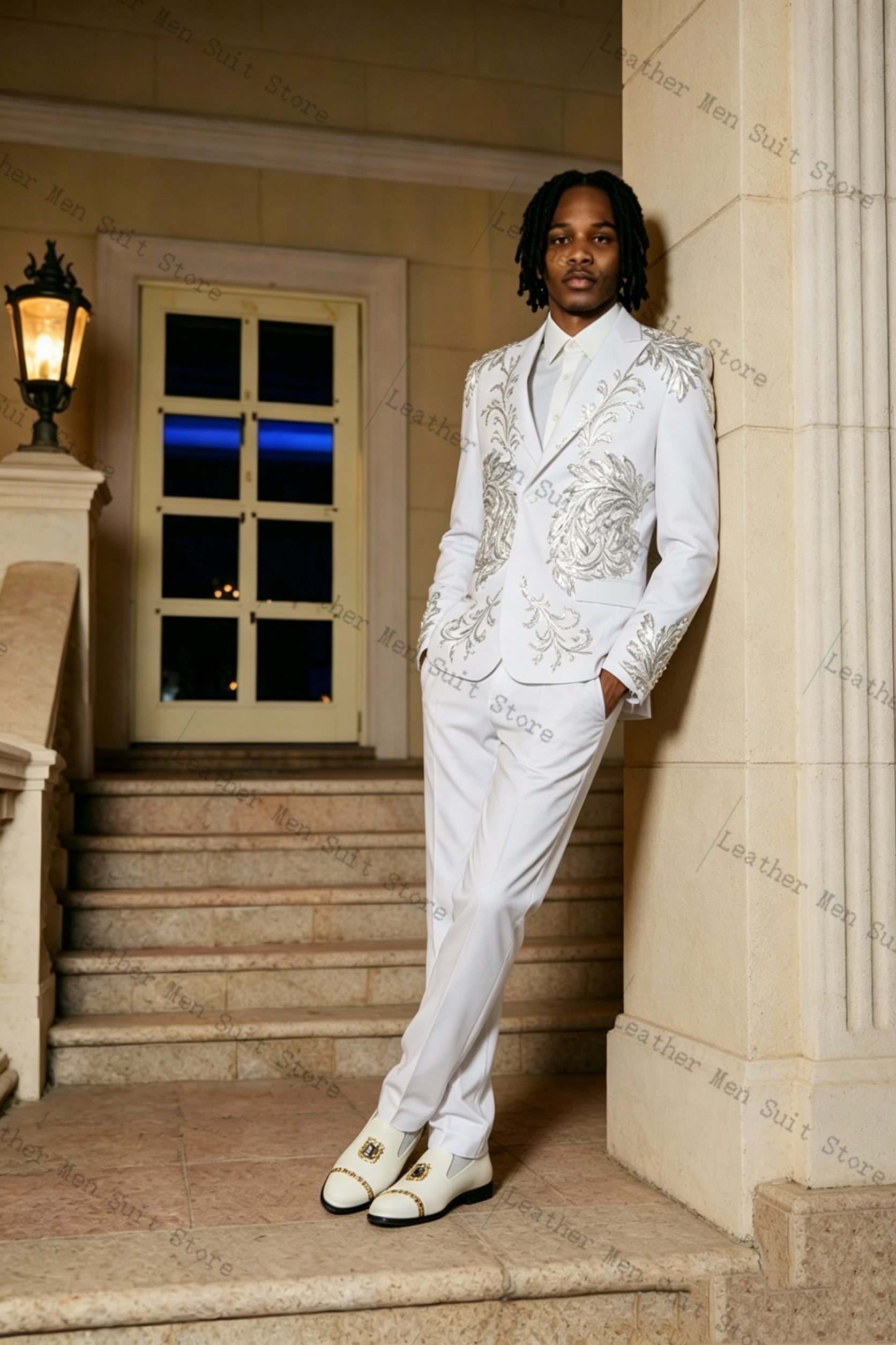 White Groom Men Suit Set 2 Pcs - Men'S Formal Wear For Office 리뷰 및 가격
