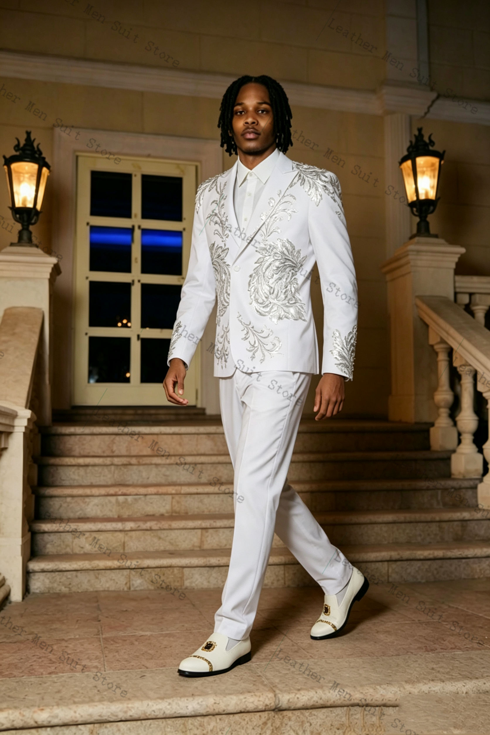 White Groom Men Suit Set 2 Pcs - Men'S Formal Wear For Office 리뷰 및 가격