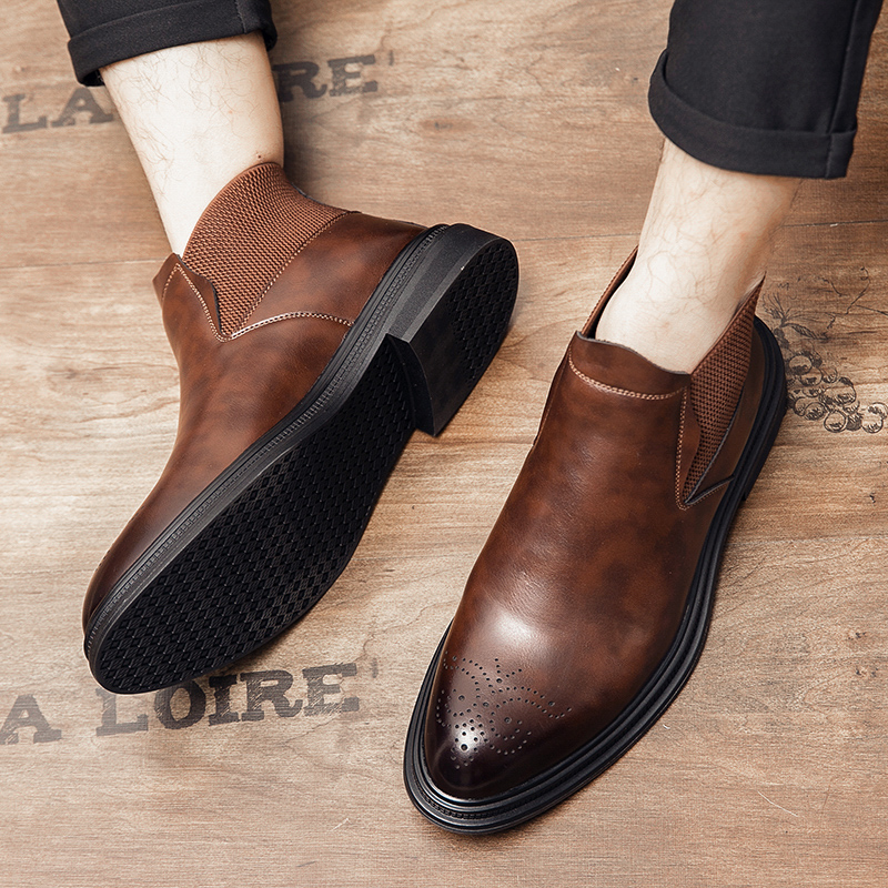 High-top leather shoes are ver - Men Formal Wear Top 리뷰 및 가격