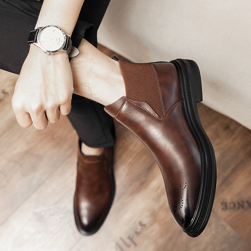 High-top leather shoes are ver - Men Formal Wear Top 리뷰 및 가격