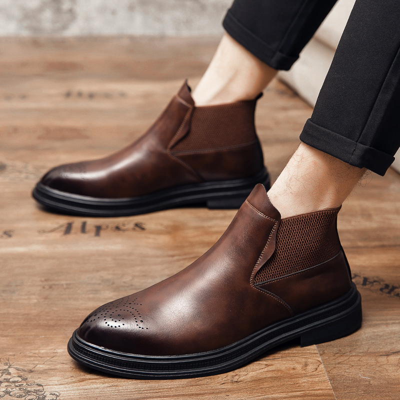 High-top leather shoes are ver - Men Formal Wear Top 리뷰 및 가격