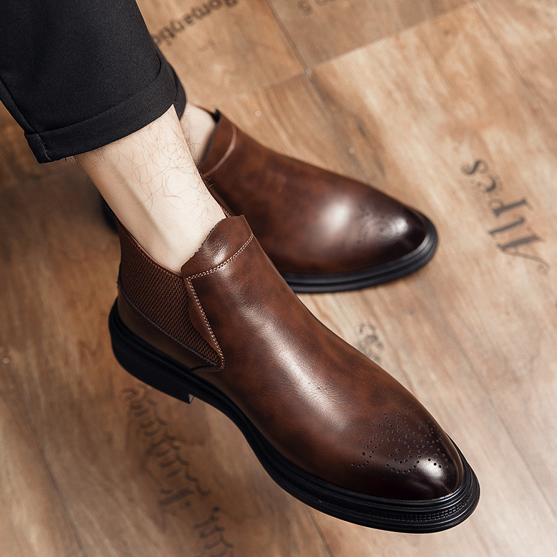 High-top leather shoes are ver - Men Formal Wear Top 리뷰 및 가격