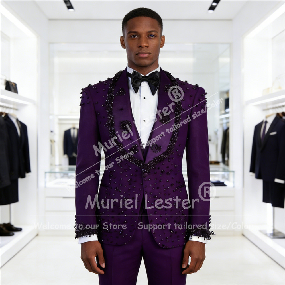 Luxury Pearls Beaded Suit Atti - Men'S Formal Attire 리뷰 및 가격