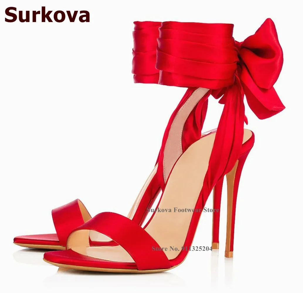 Surkova Hot Red Satin Fabric B - Satin Bow Tie 리뷰 및 가격