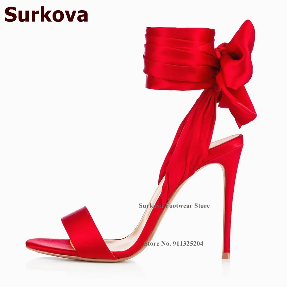 Surkova Hot Red Satin Fabric B - Satin Bow Tie 리뷰 및 가격