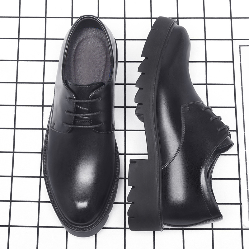 Mens Black Leather Lace Up Dre - Men'S Formal Wear For Office 리뷰 및 가격