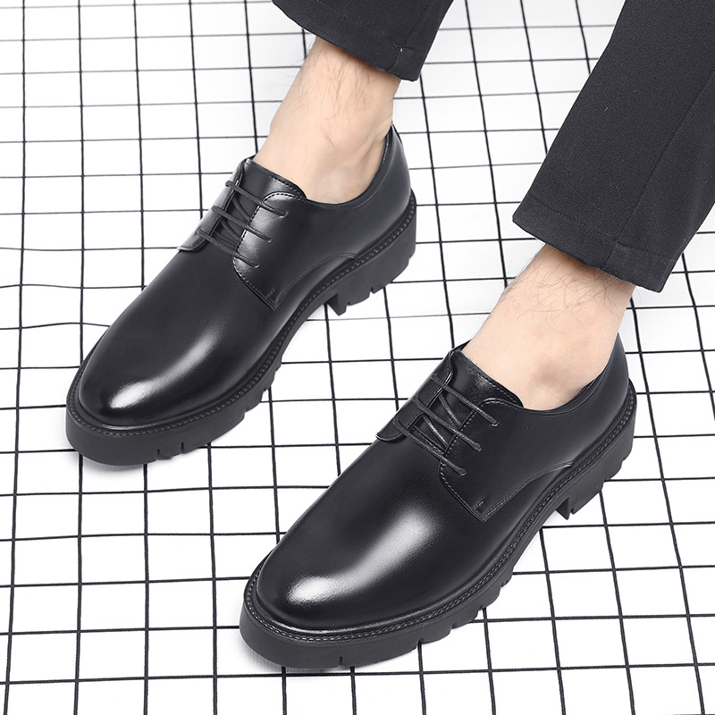 Mens Black Leather Lace Up Dre - Men'S Formal Wear For Office 리뷰 및 가격