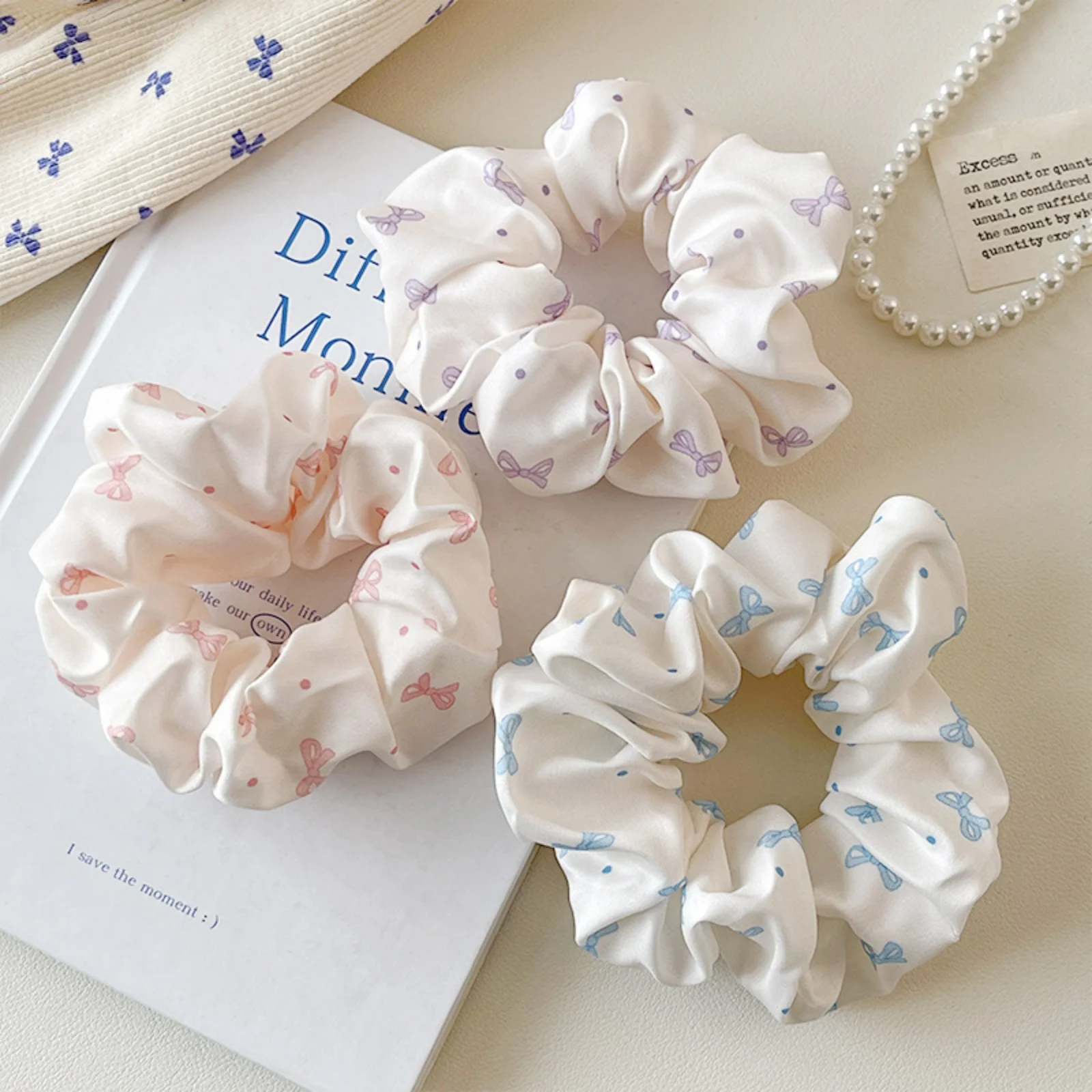 1PC Sweet Bow-patterned Satin  - Satin Bow Tie 리뷰 및 가격