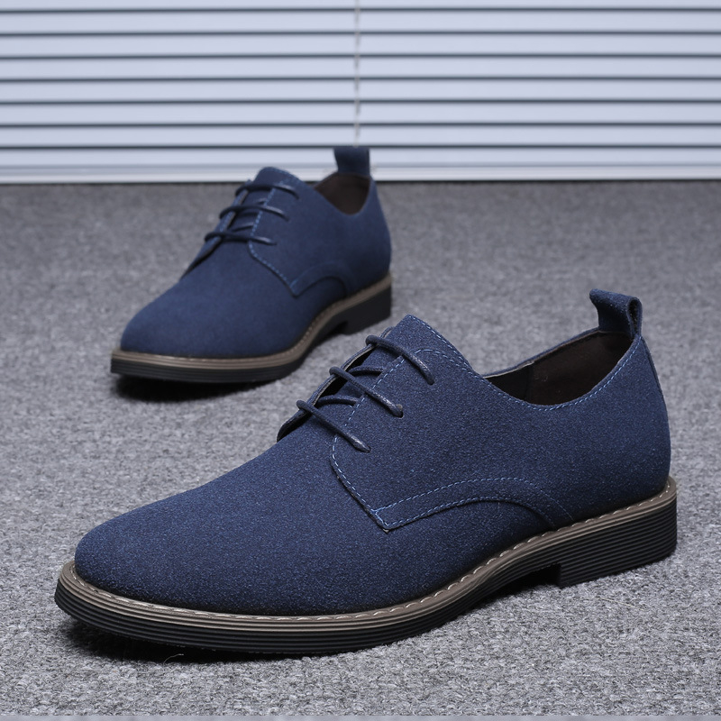 Mens Navy Blue Suede Leather O - Formal Men Daily Wear Footwear 리뷰 및 가격
