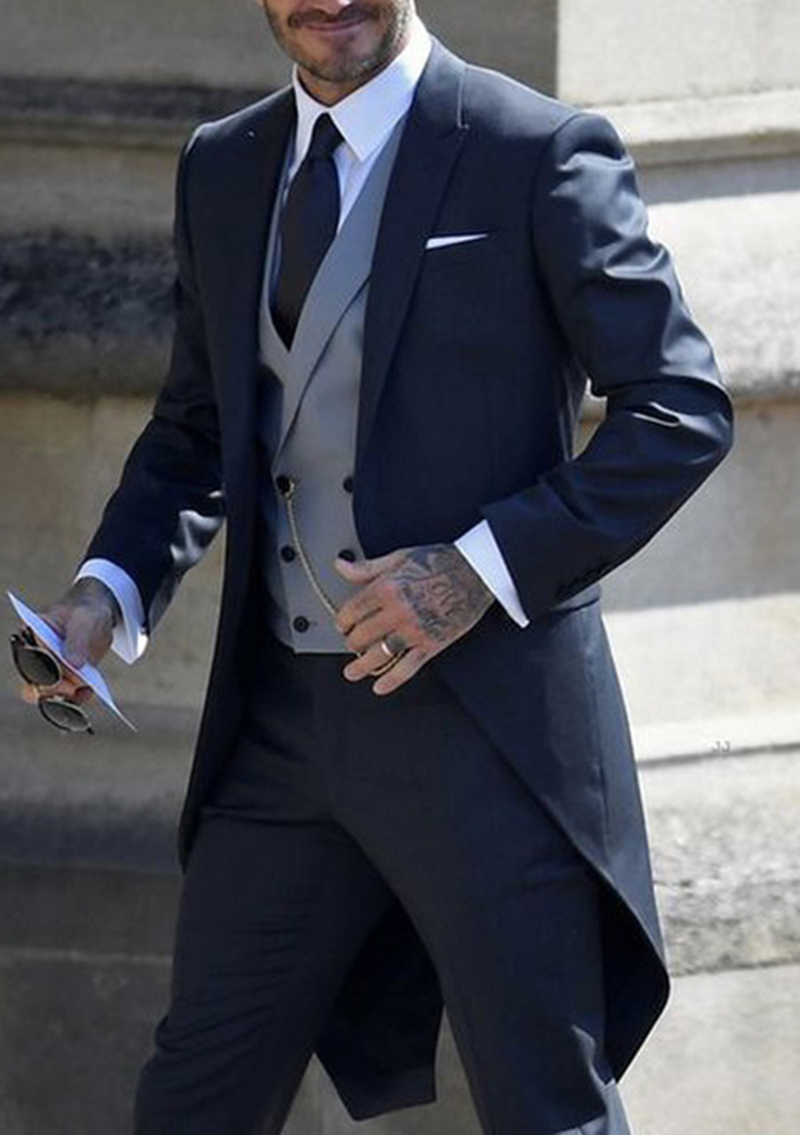 Navy Men Tuxedos Tailcoat Form - Wool Suit Jacket 리뷰 및 가격