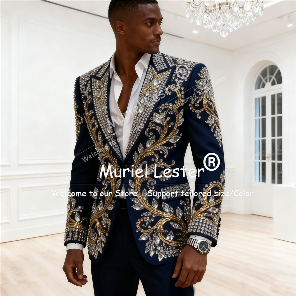 Diamond Beaded Stones Suit For - Men'S Formal Attire 리뷰 및 가격