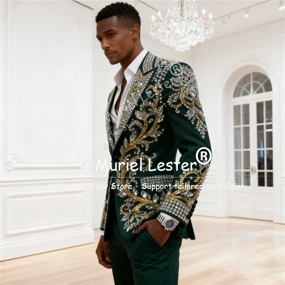 Diamond Beaded Stones Suit For - Men'S Formal Attire 리뷰 및 가격