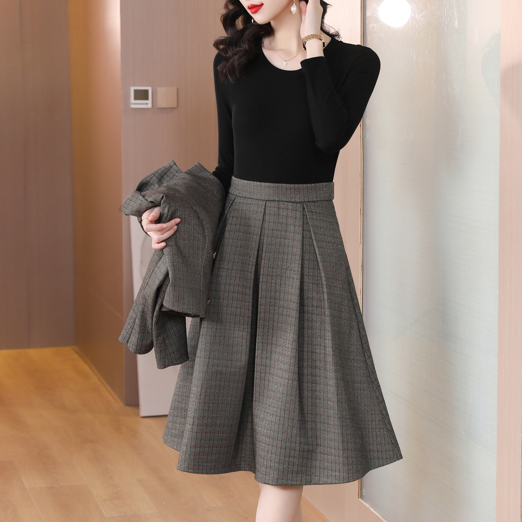 2024 Autumn Female Two Piece W - Wool Suit Jacket 리뷰 및 가격