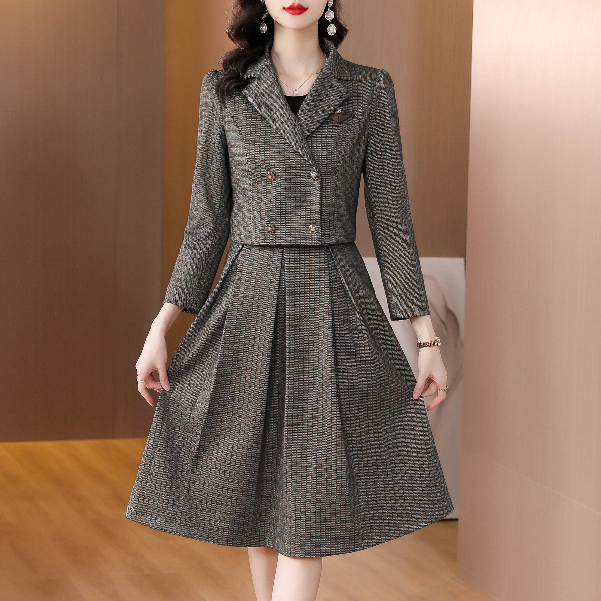 2024 Autumn Female Two Piece W - Wool Suit Jacket 리뷰 및 가격